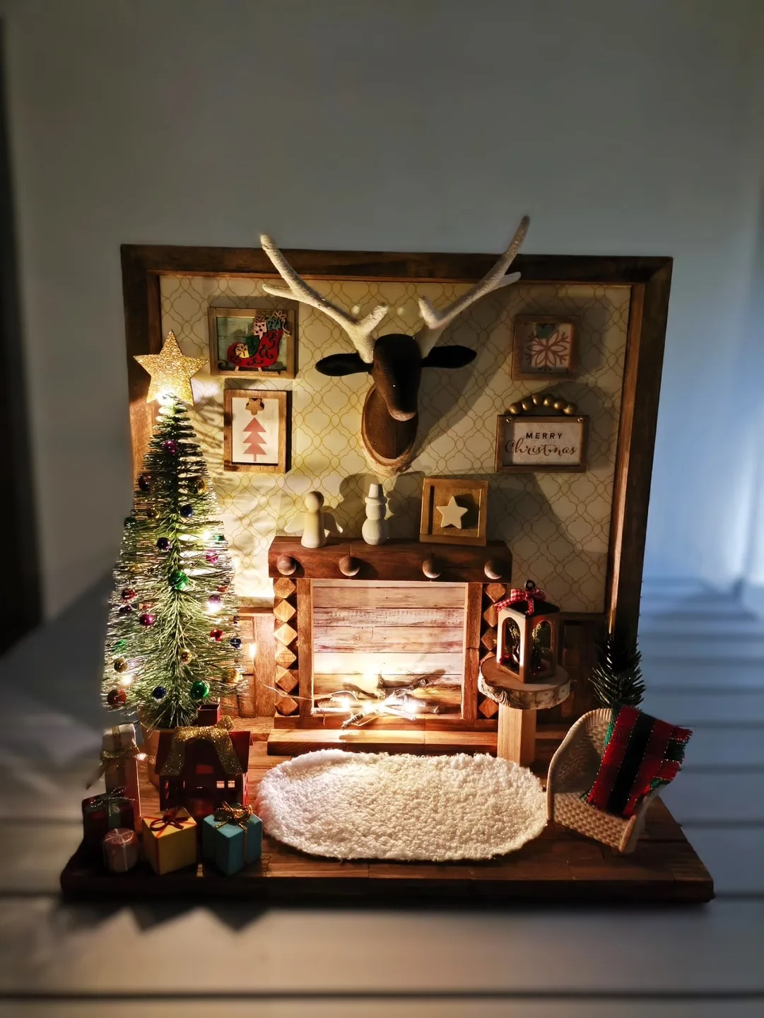 Christmas Miniature Room Handmade image indicator(7)
