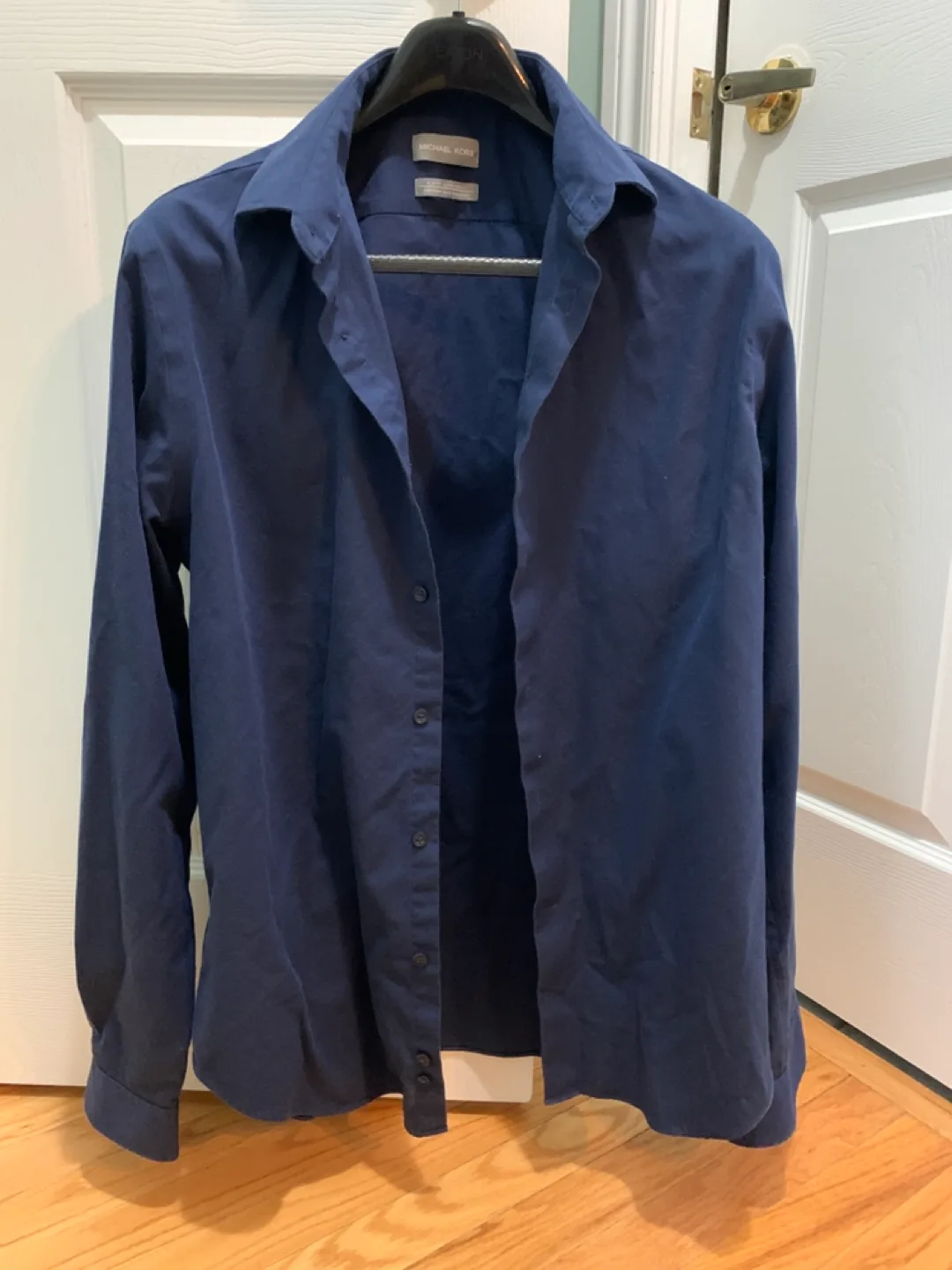 Michael Kors Men's Blue Dress Shirt 🧡 thumbnail