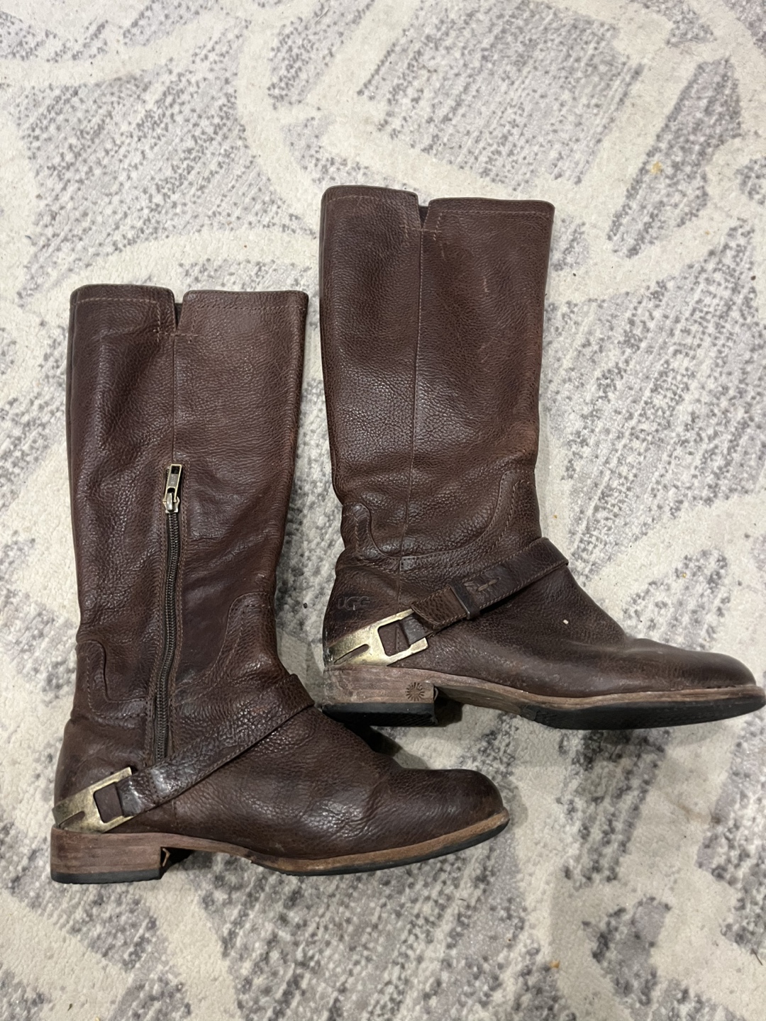 UGG Women's Brown Leather Riding Boots - photo 3