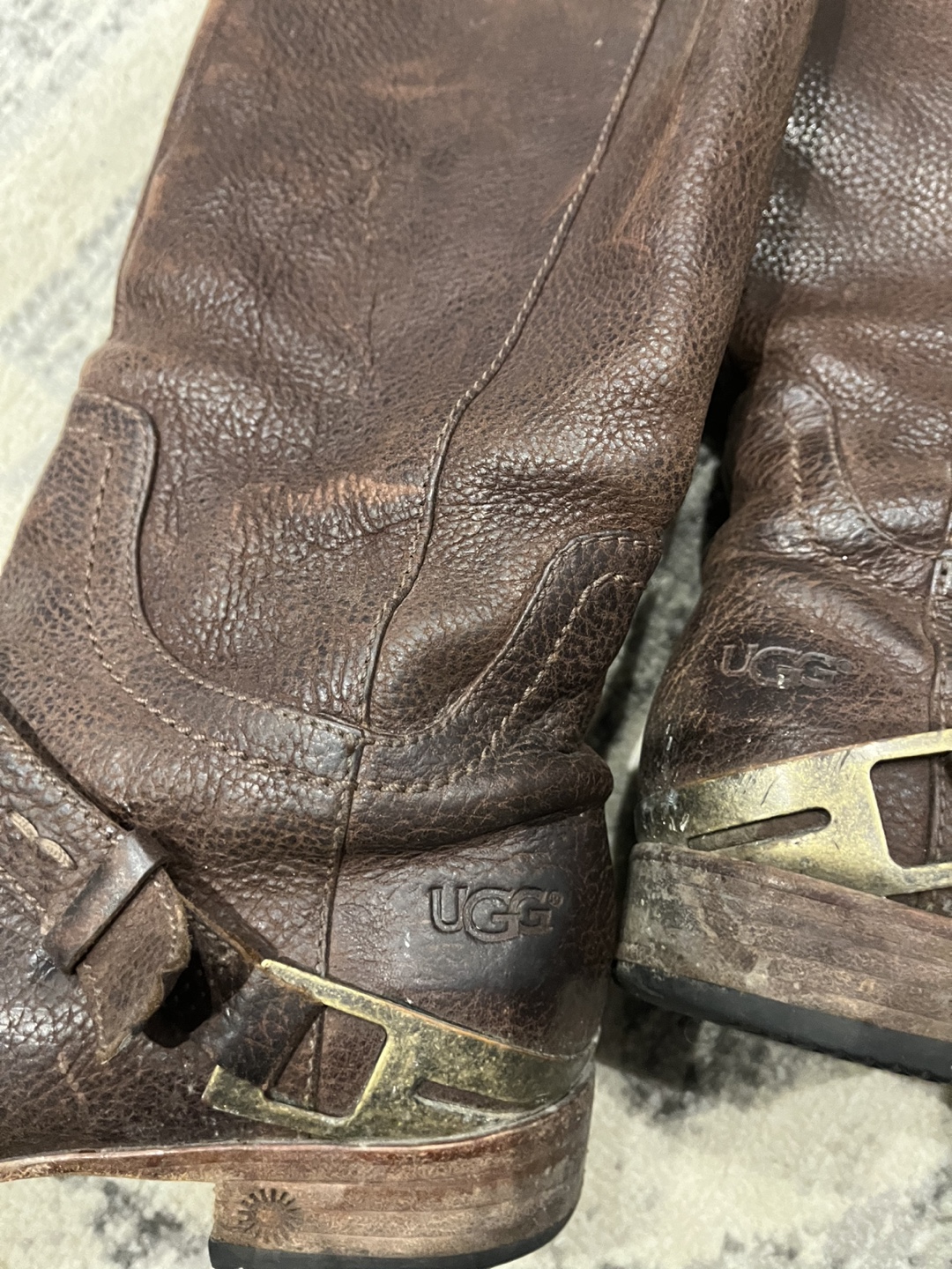 UGG Women's Brown Leather Riding Boots - photo 4