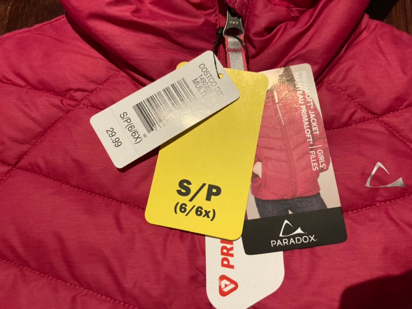 Paradox Girls' Pink Puffer Jacket 6T 🧡 image indicator(2)