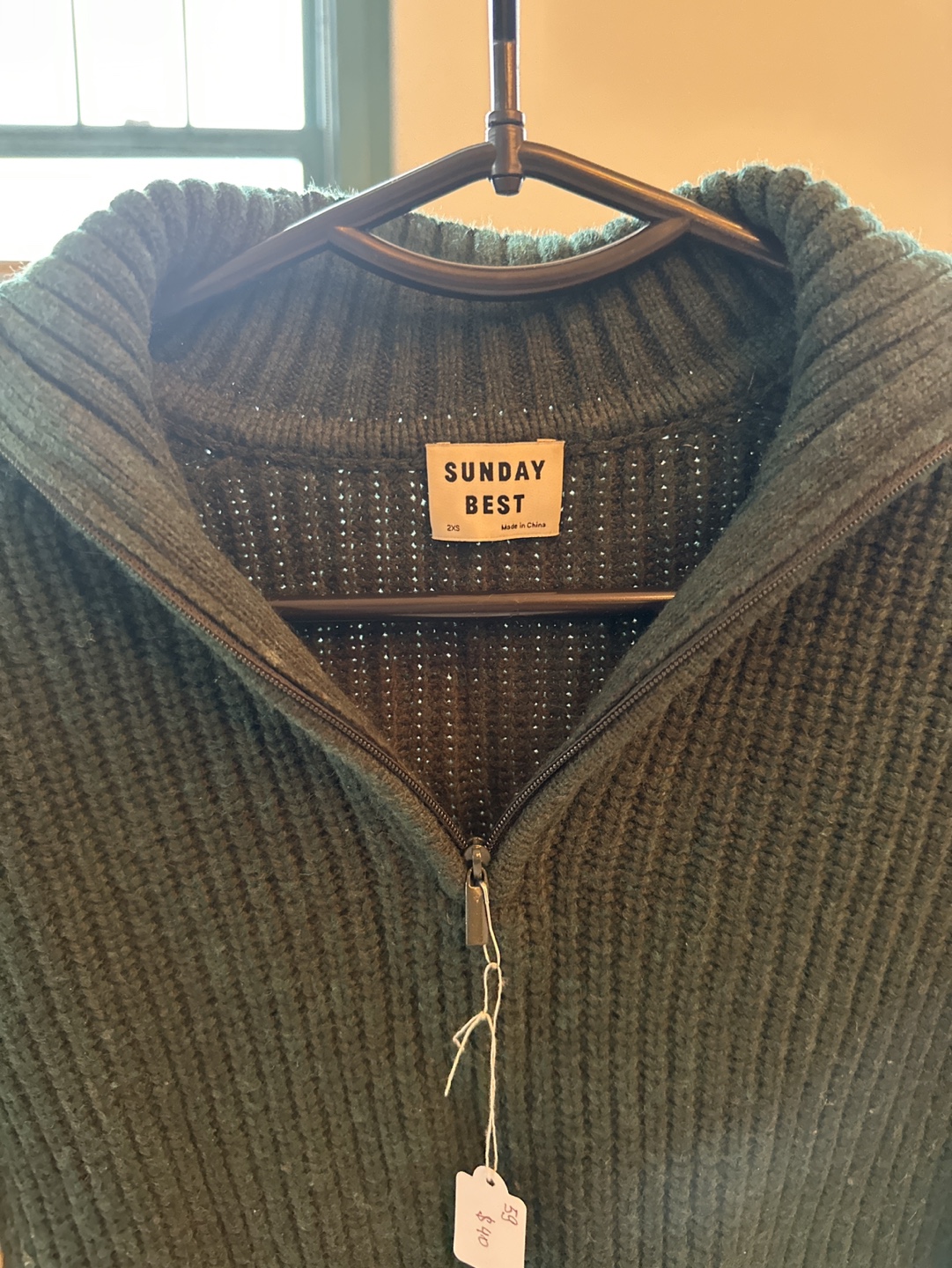 Sunday Best (Aritzia) Green Cropped Sweater - photo 2