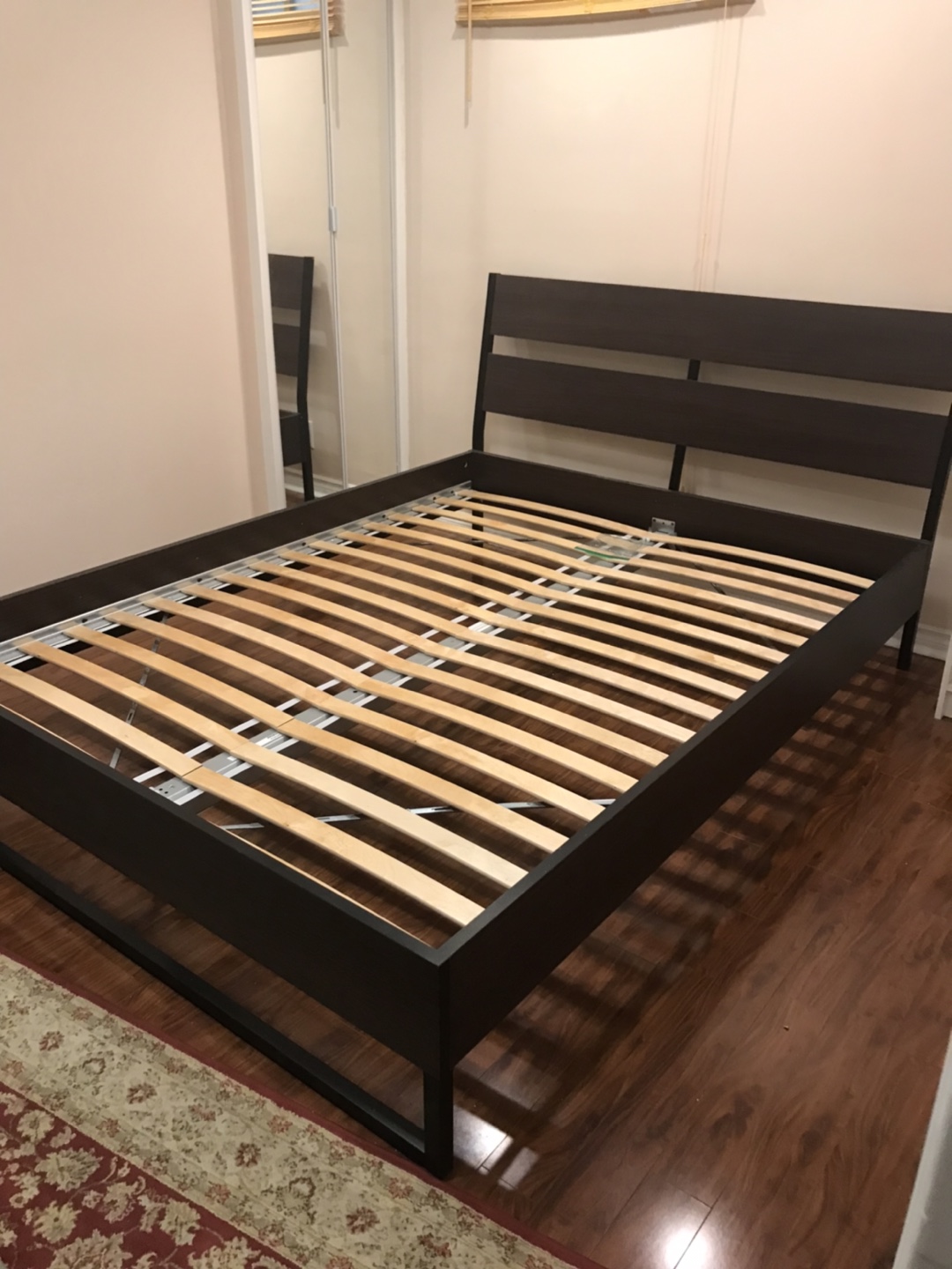 IKEA Queen Bed Frame With new Mattress - photo 4