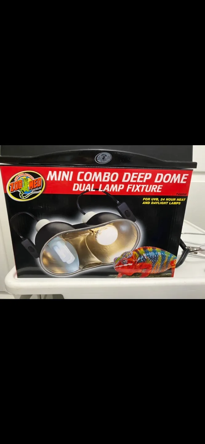 Zoo Med Mini Combo Deep Dome Dual Lamp Fixture image indicator(2)