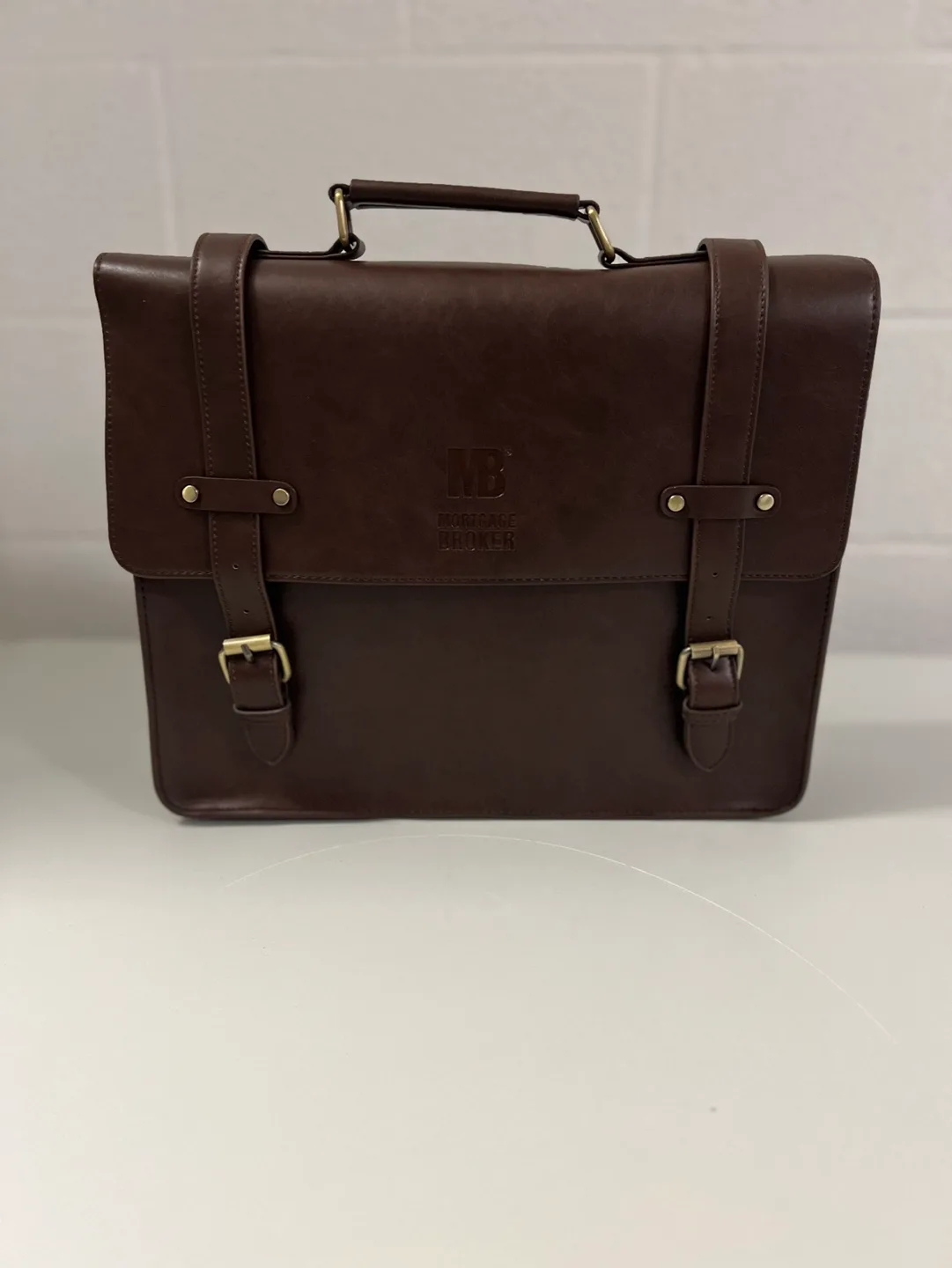 Brown Leather Briefcase (laptop bag) image indicator(2)