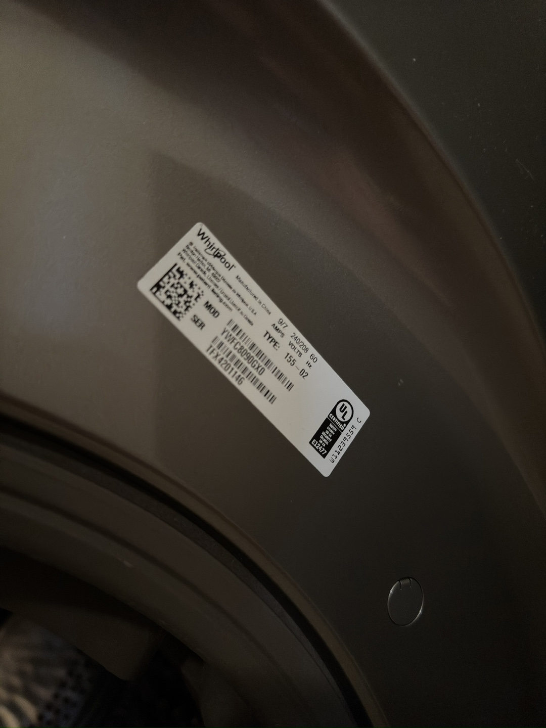 Whirlpool Washing Machine & Dryer (2 in 1) - photo 3