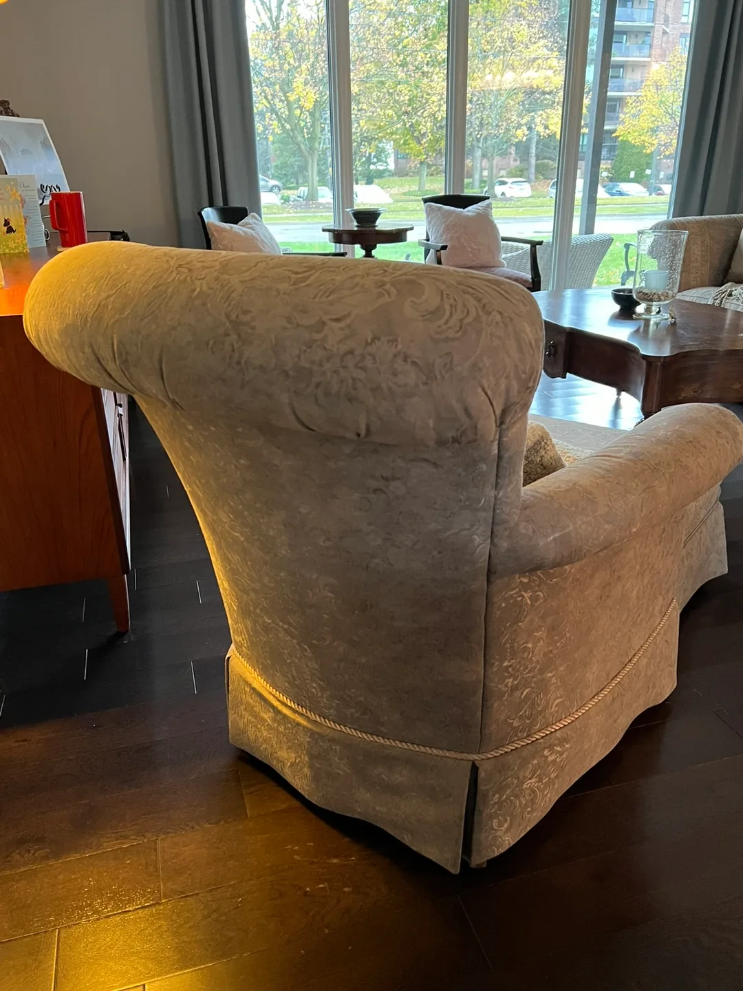 Two beautiful accent chairs and ottoman image indicator(3)