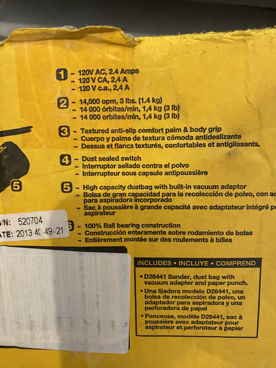DeWalt 1/4 Sheet Palm Grip Sander - photo 2
