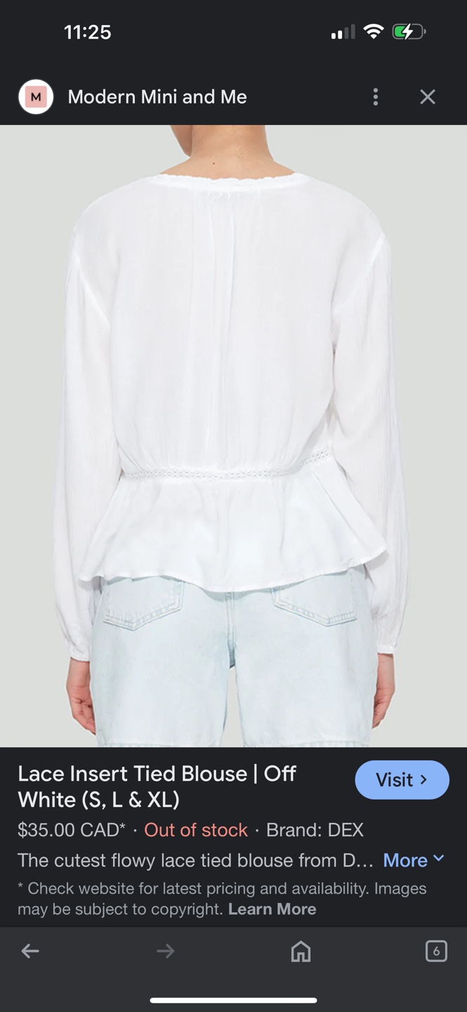 Dex White Lace Insert Blouse - photo 2