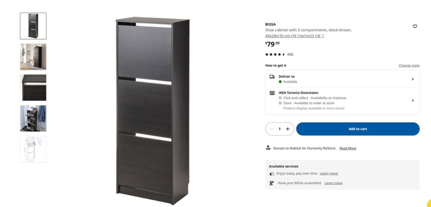 IKEA BISSA Shoe Cabinet / shoe rack