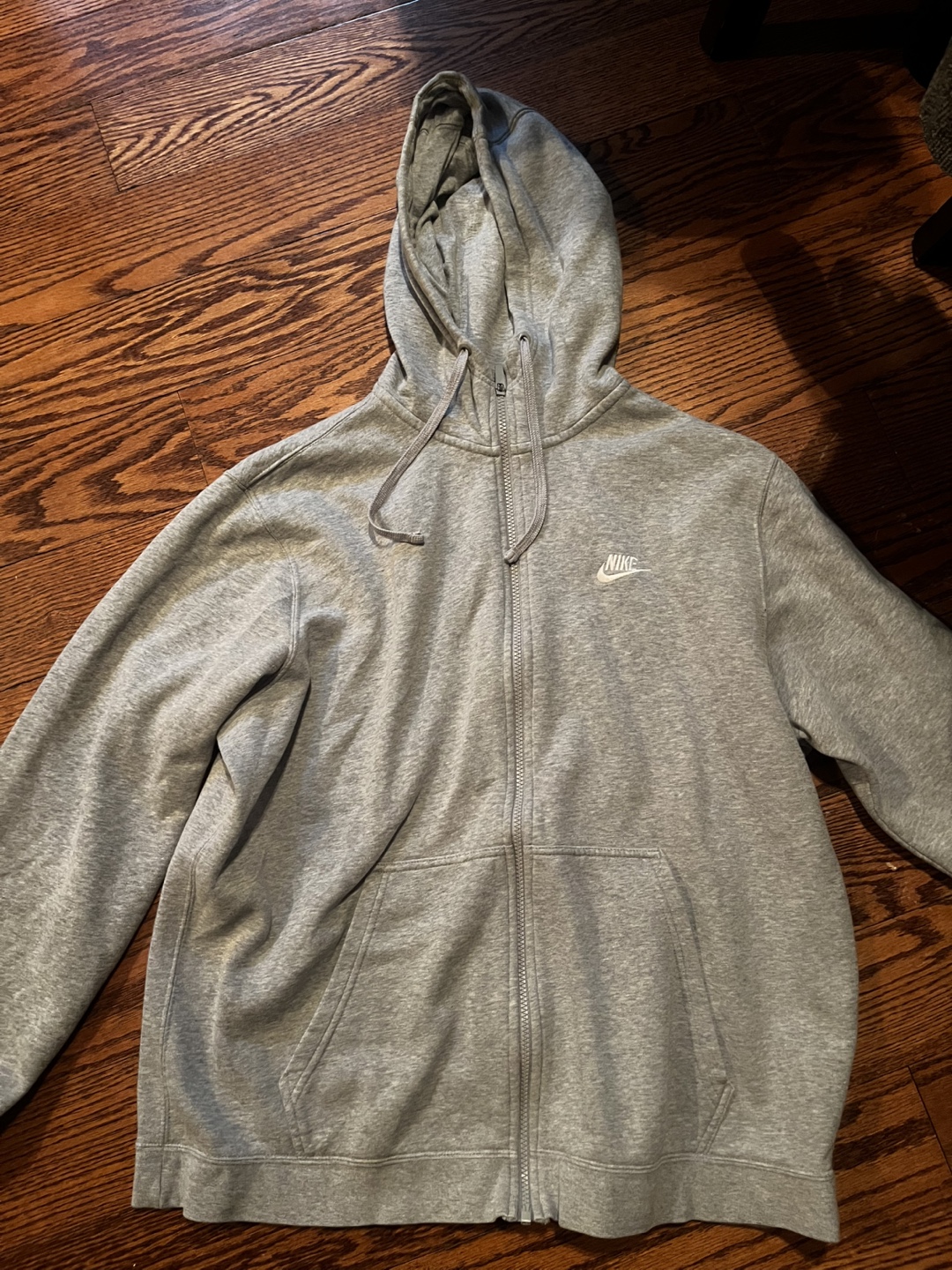 Nike Grey Zip-Up Hoodie