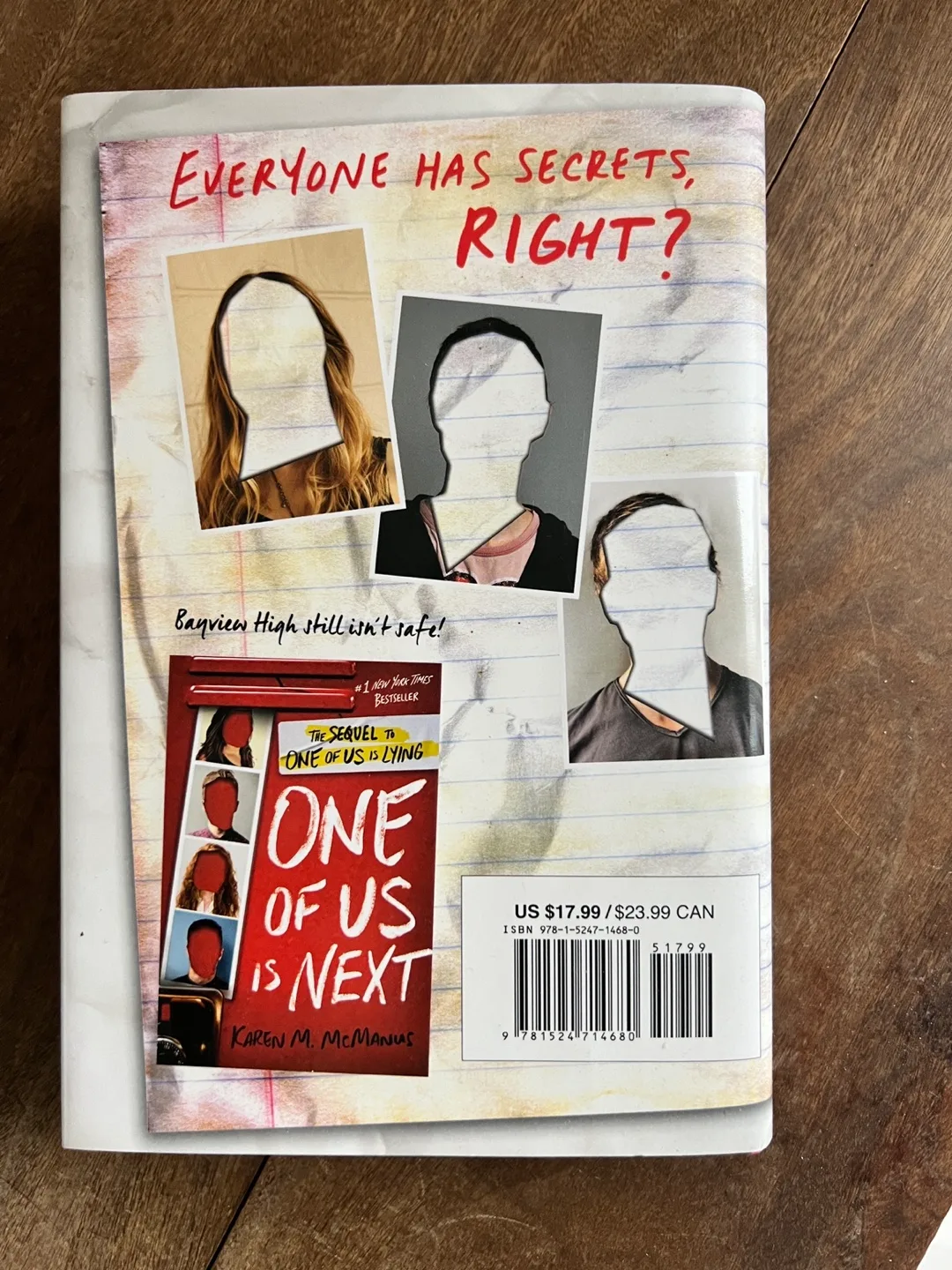 Mystery/Thriller - One of Us is Lying - Hardcover image indicator(4)