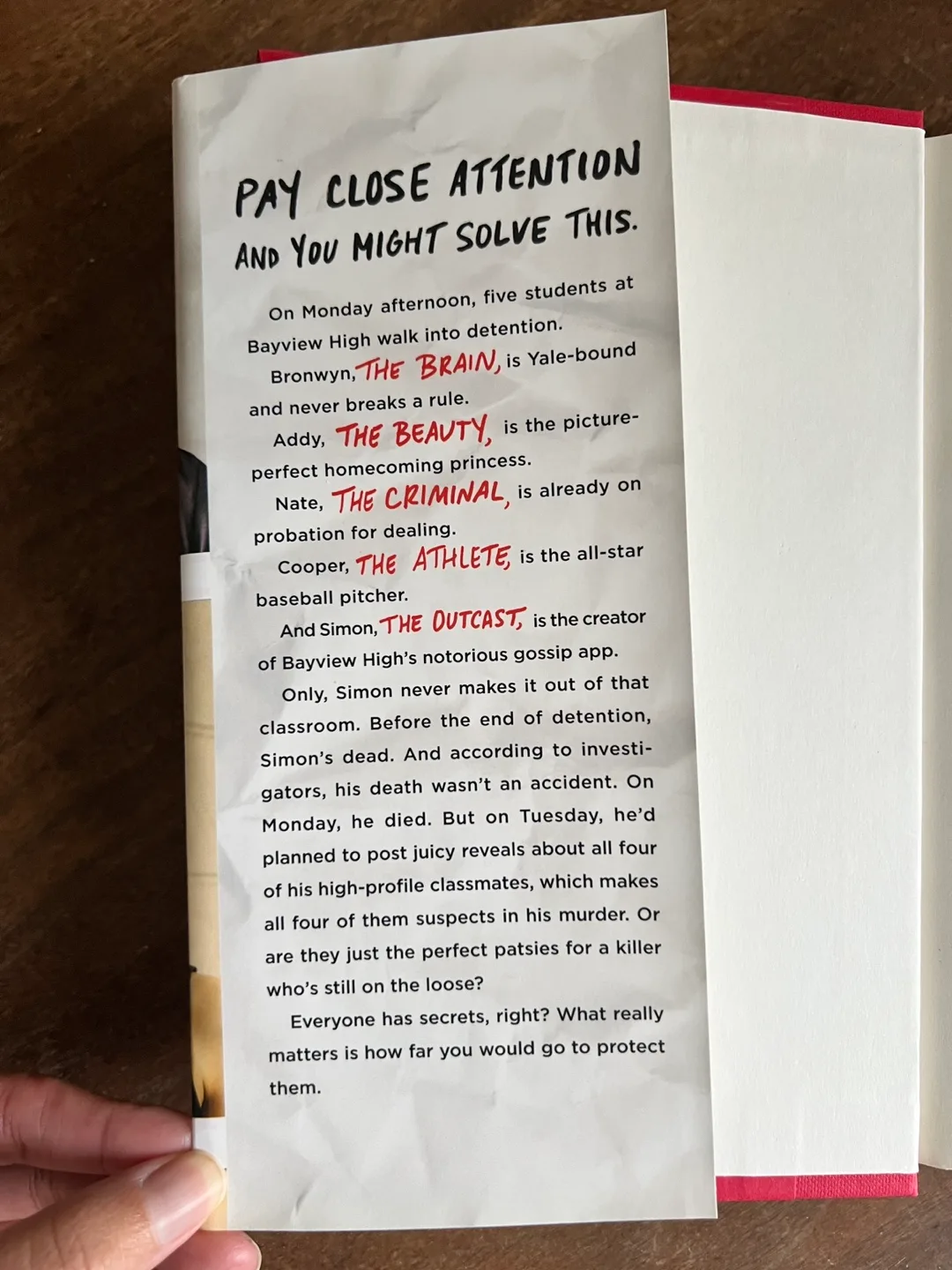 Mystery/Thriller - One of Us is Lying - Hardcover image indicator(2)