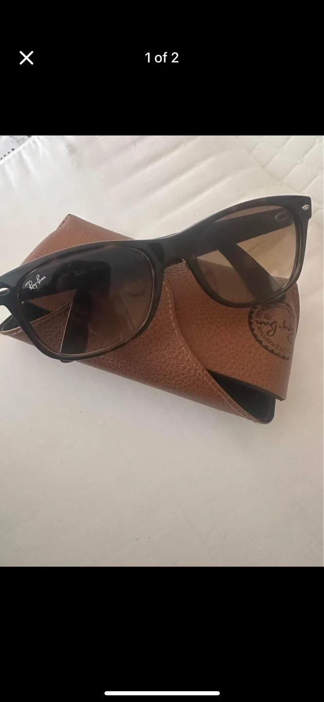 Ray-Ban brown Sunglasses women acthentic $ 100 image indicator(2)