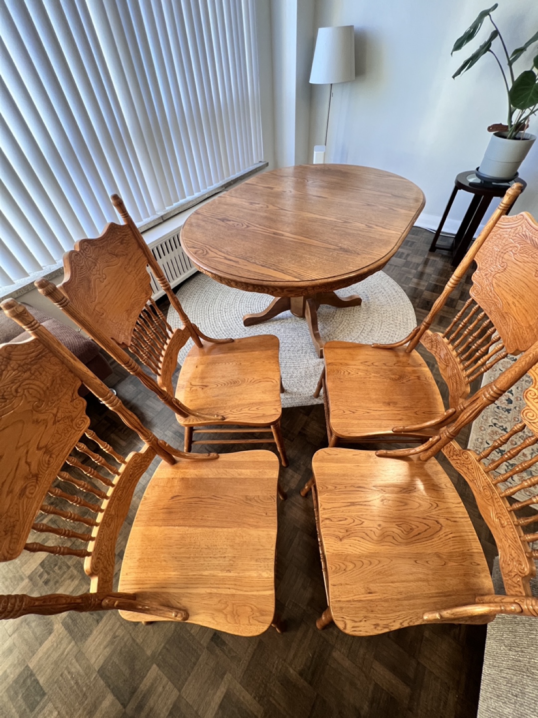 Solid Wood Dining Table and Chairs - photo 2