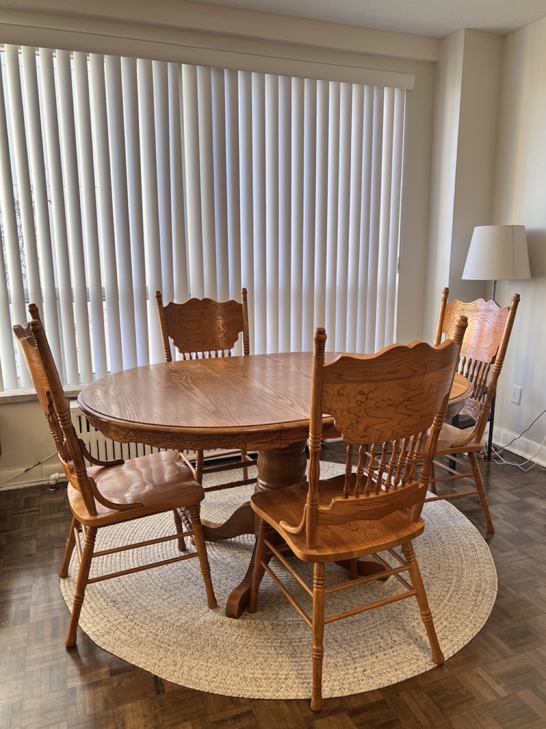 Solid Wood Dining Table and Chairs