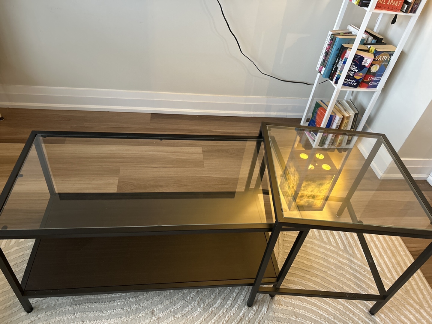 Glass Top Coffee Table Set