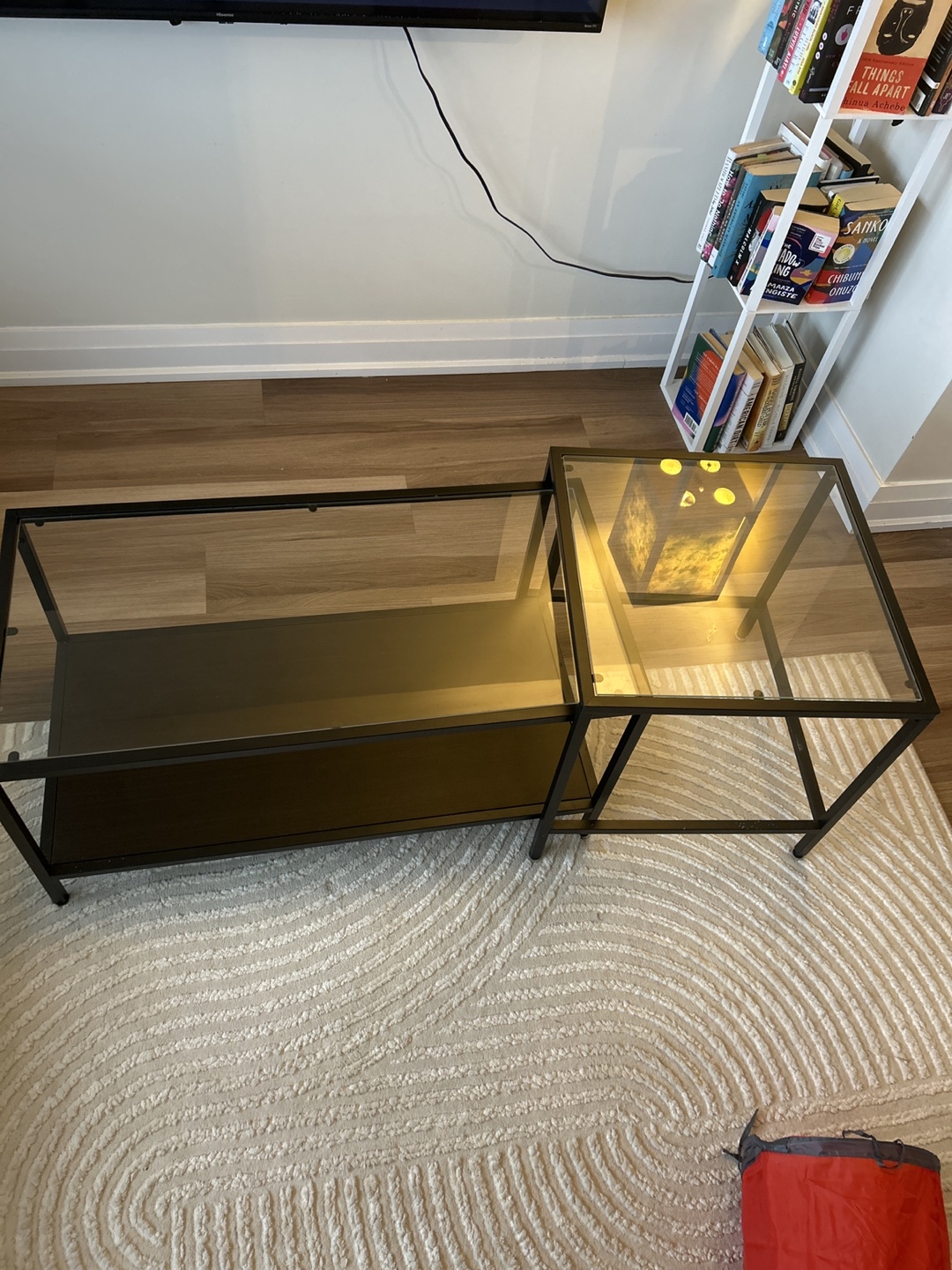 Glass Top Coffee Table Set - photo 2