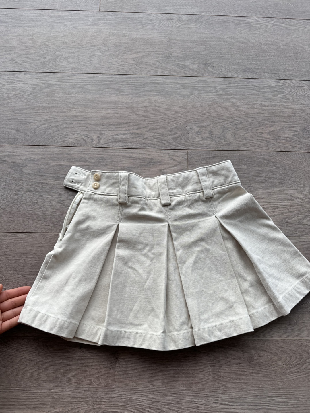 Wilfred Free Cream Pleated Skirt Size 00