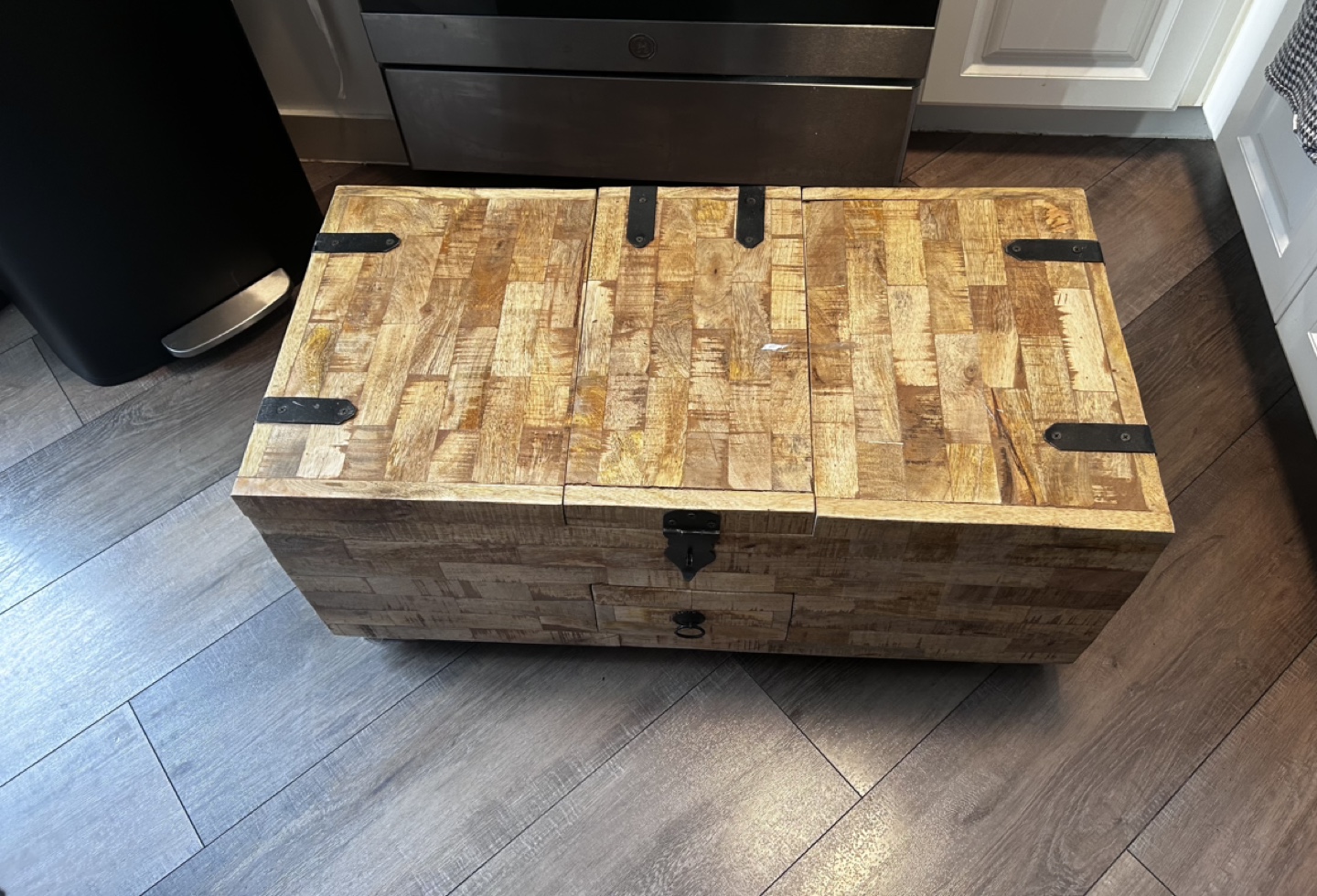 vidaXL Coffee Table Solid Mango Wood 31.5 x15.7 x13