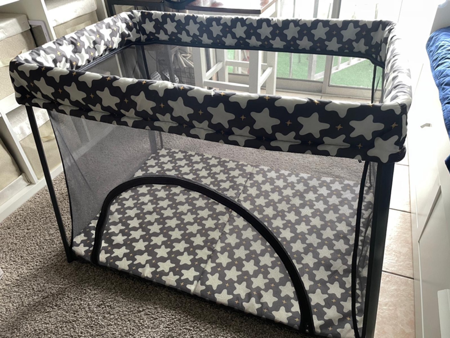 Baby Playpen with Stars Design