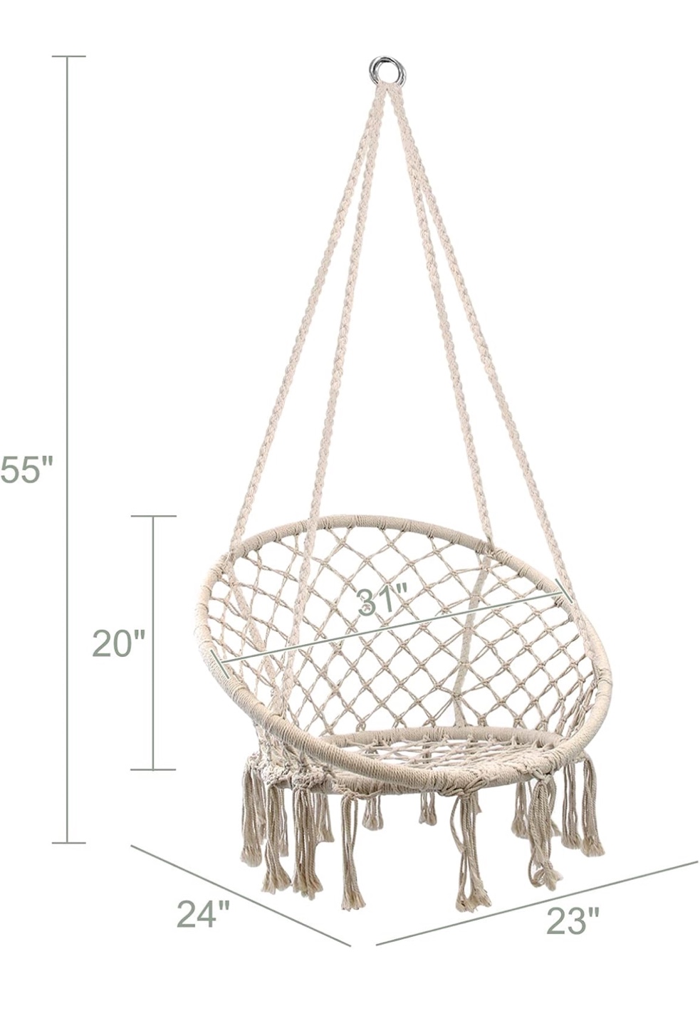 Hammock Chair Swing w/ Hardware Kit