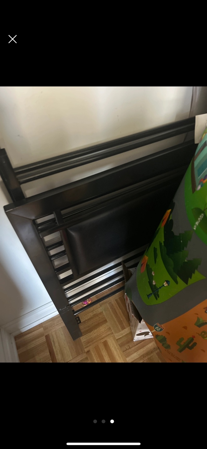 Black Metal Bed Frame (size: double) - photo 2