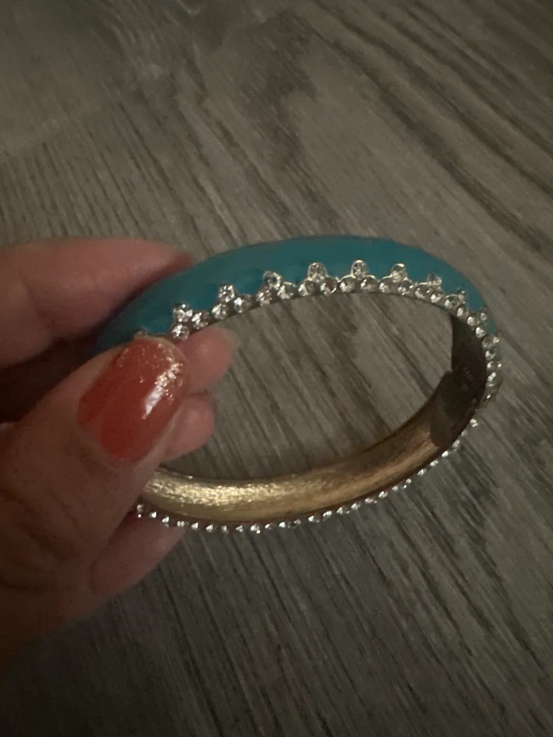 Teal and Gold 🧡 Crystal Bracelet image indicator(2)