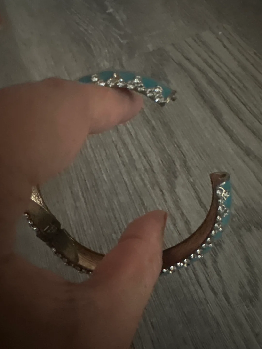 Teal and Gold 🧡 Crystal Bracelet image indicator(3)