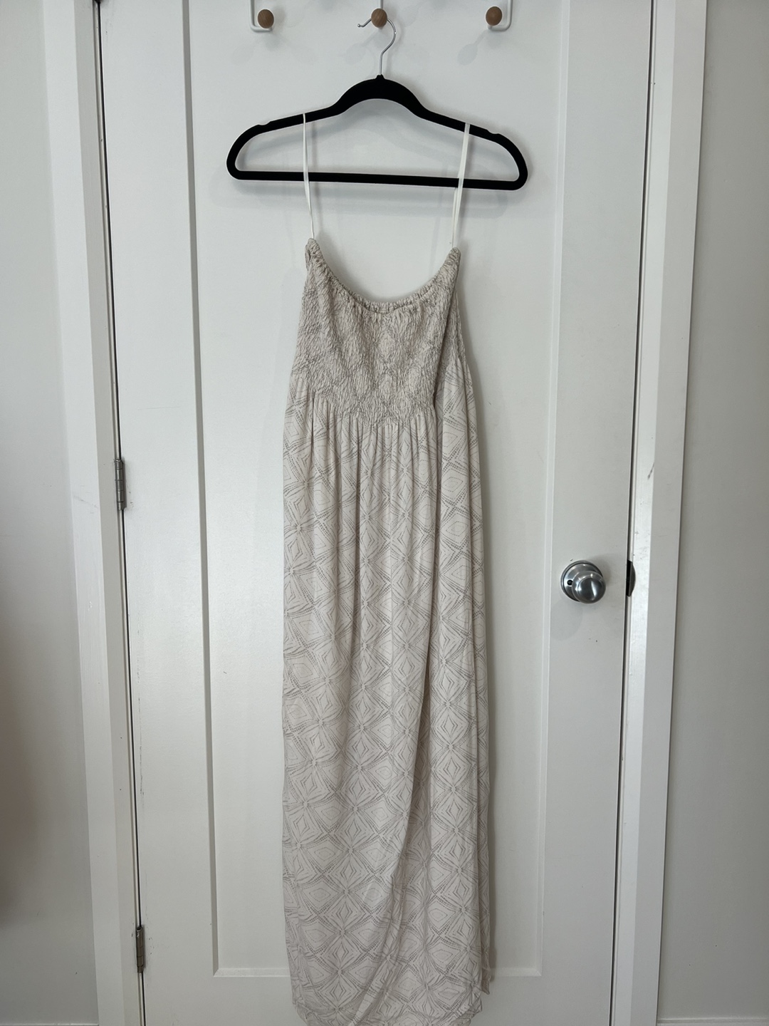 White Strapless Maxi Dress