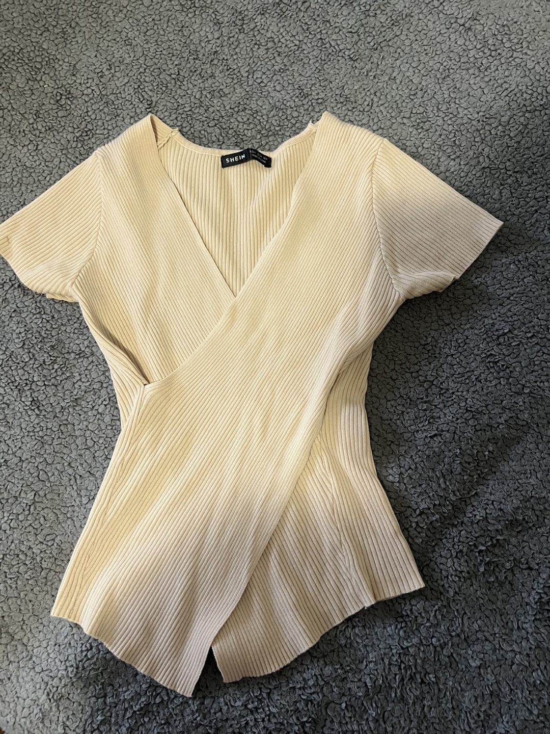 SHEIN Beige Knit Top