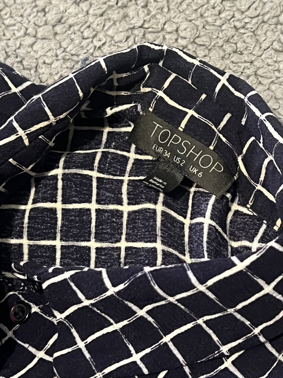 Topshop Grid Pattern Blouse - photo 2