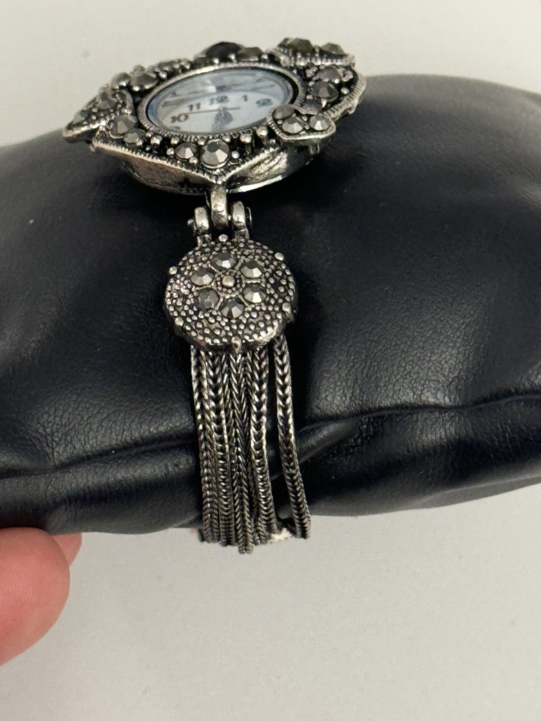 Heart-shaped Watch with Crystal Accents - photo 2