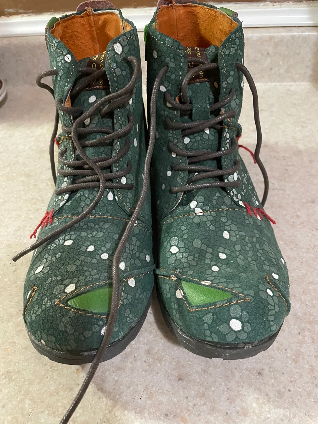 🧡 TMA Eyes Rad Green Leather Boots image indicator(2)