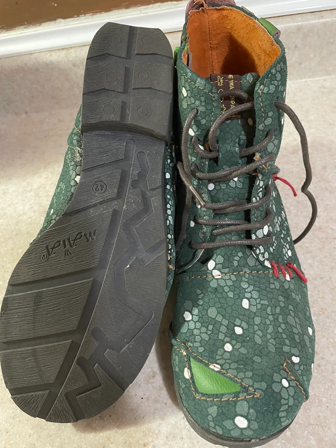 🧡 TMA Eyes Rad Green Leather Boots image indicator(4)