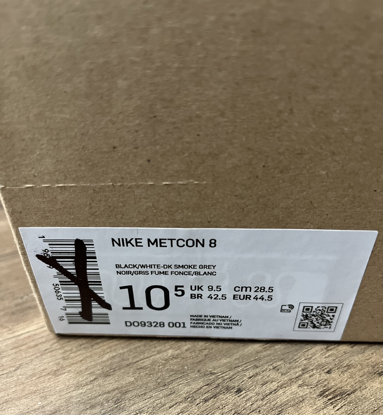 Nike Metcon 8 Black/White-Dk Smoke Grey Size 10.5 - photo 5