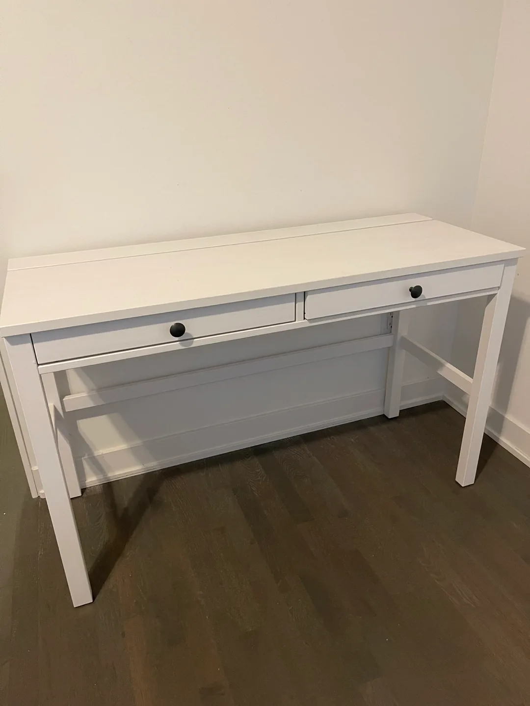 White Desk with Two Drawers thumbnail