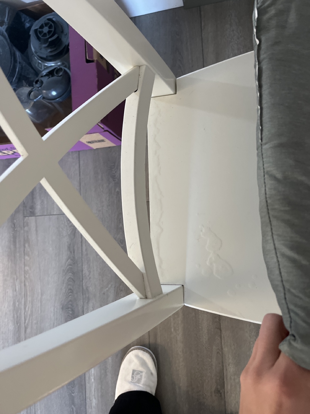 White Table and Two Chairs - photo 3