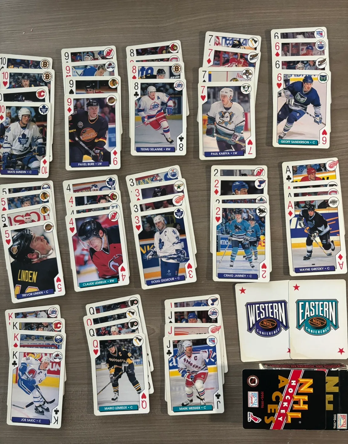 1995-96 NHL Hockey Aces Playing Cards image indicator(2)