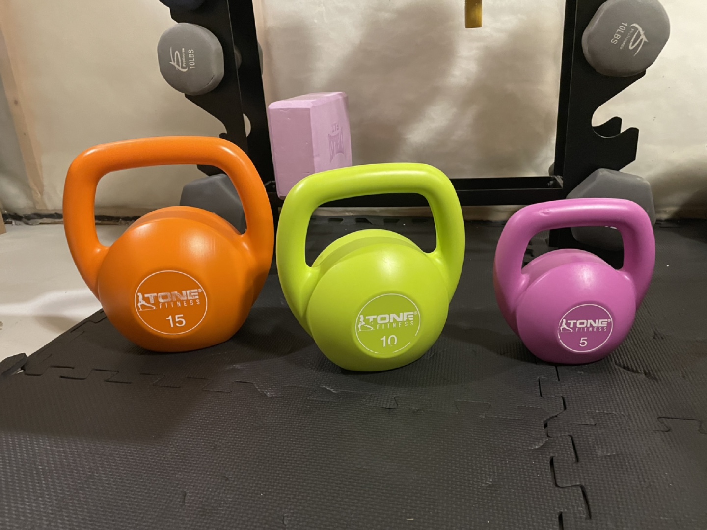 Tone Fitness Kettlebell Set - 5, 10 & 15 lb
