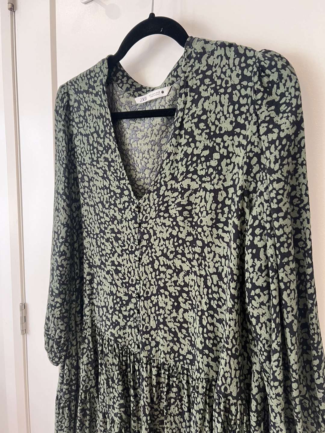 Zara Green Floral Blouse