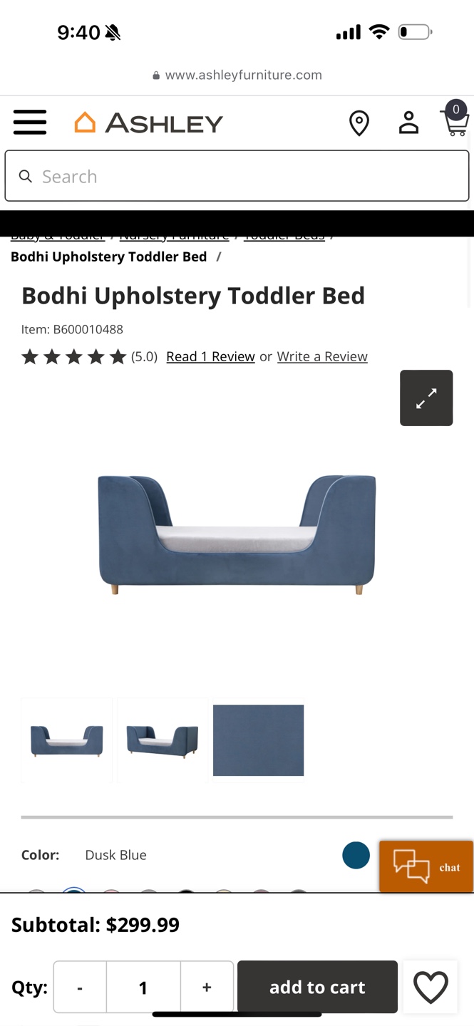 Furniture Bodhi Upholstery Toddler Bed