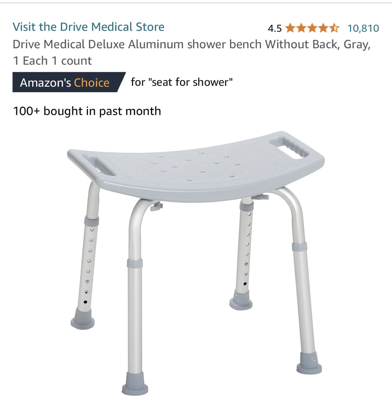 Drive Medical Deluxe Shower Bench - photo 4