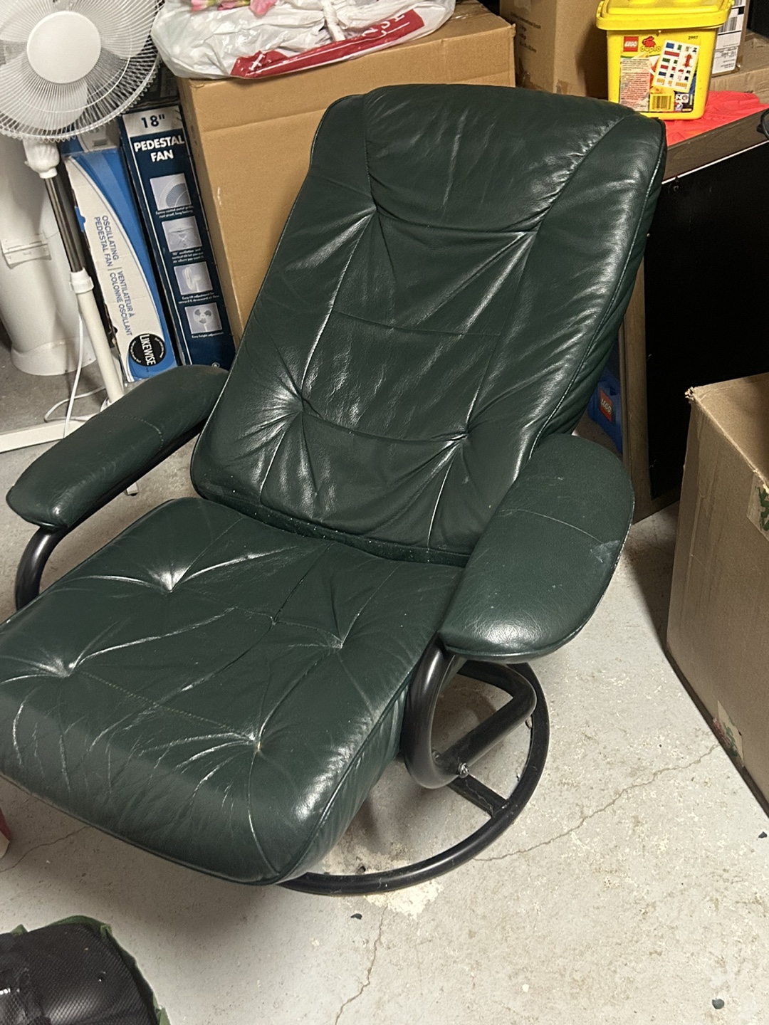 Leather Recliner with Ottoman - photo 3