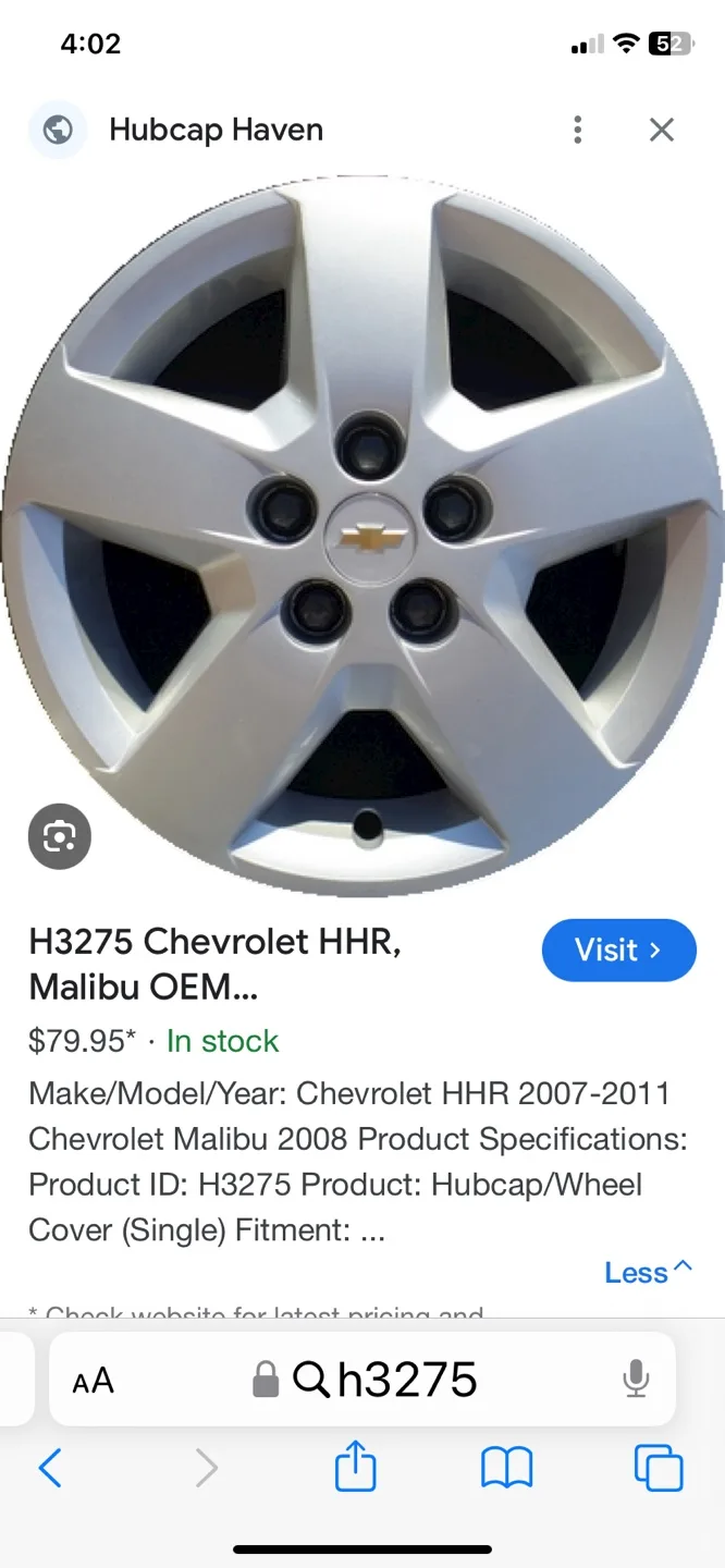 Hubcap 16 inch set of 4  H3275 image indicator(3)