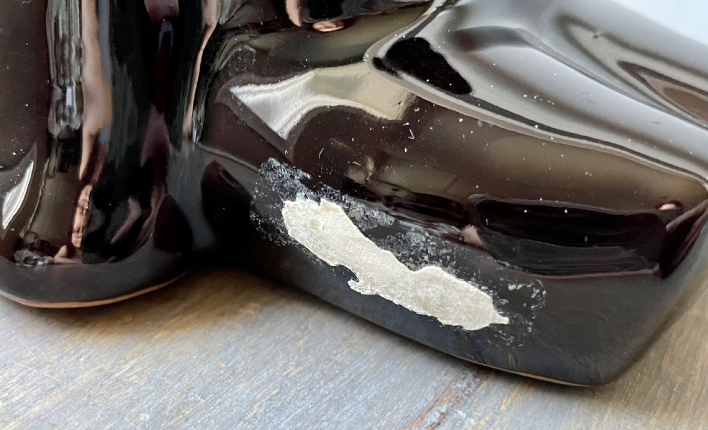 Blue Mountain Lava Glaze Red Art Pottery Teddy Bear Coin Bank - photo 4