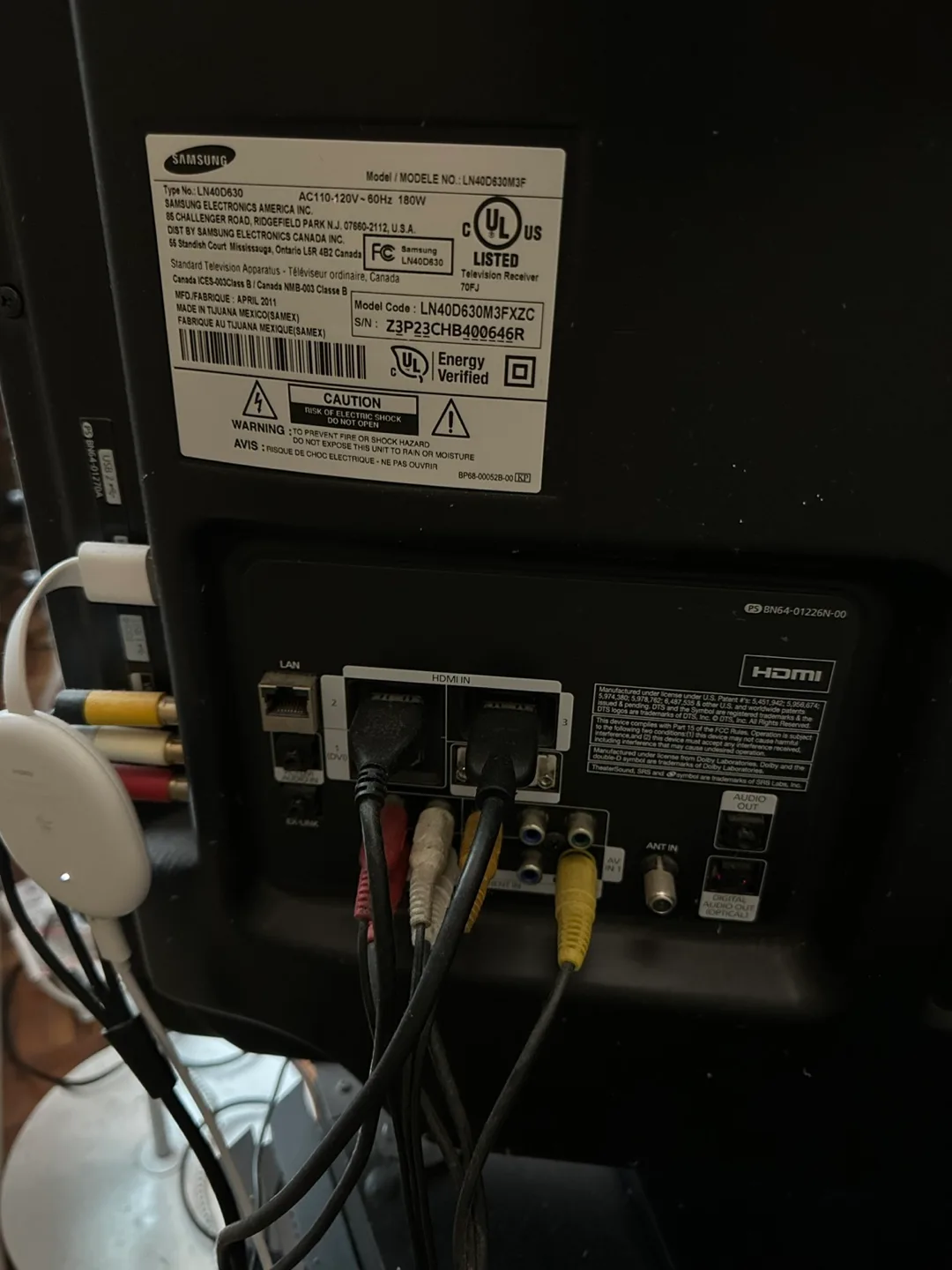 Samsung 40” TV image indicator(2)