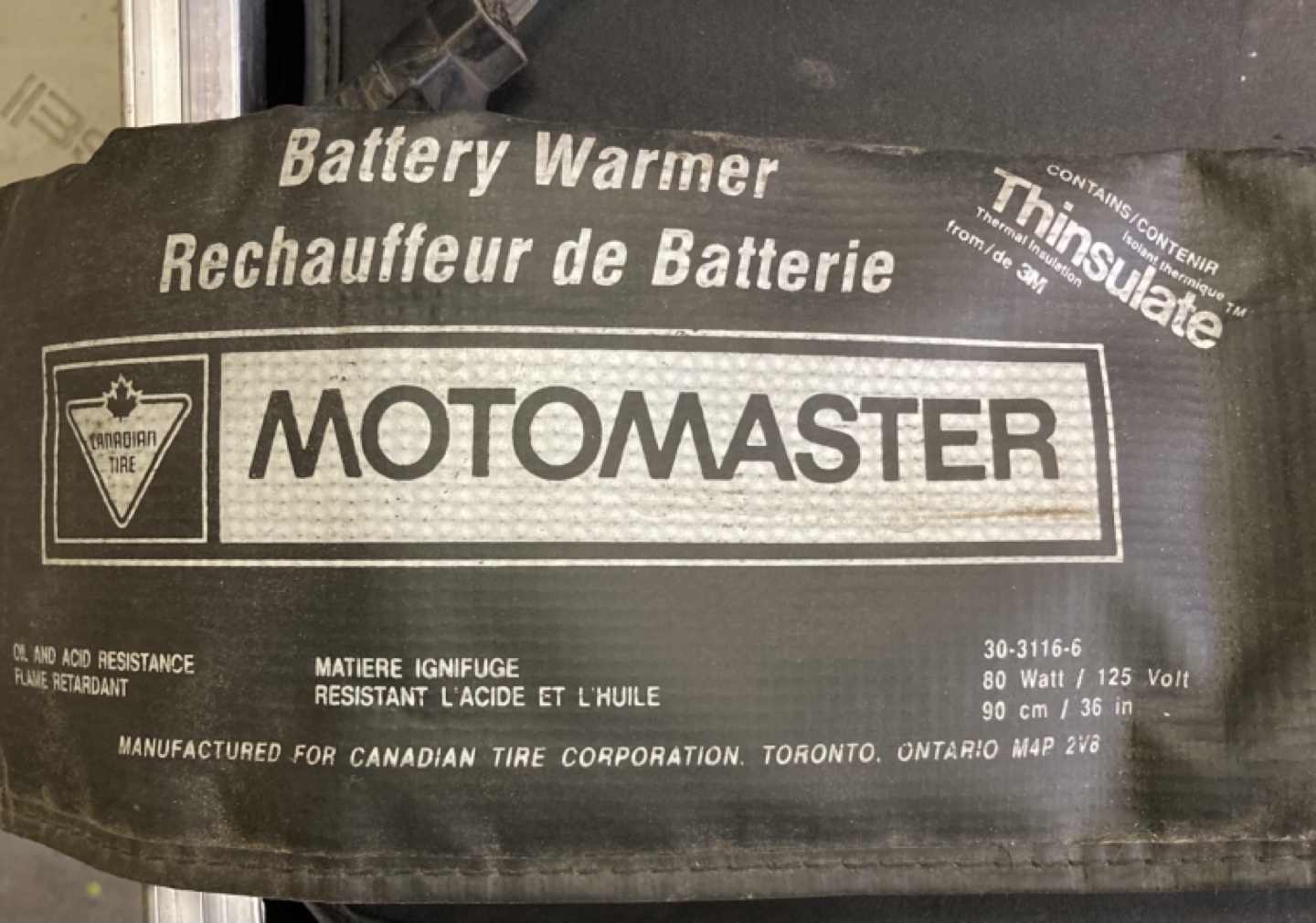 Motomaster Battery Warmer - photo 3