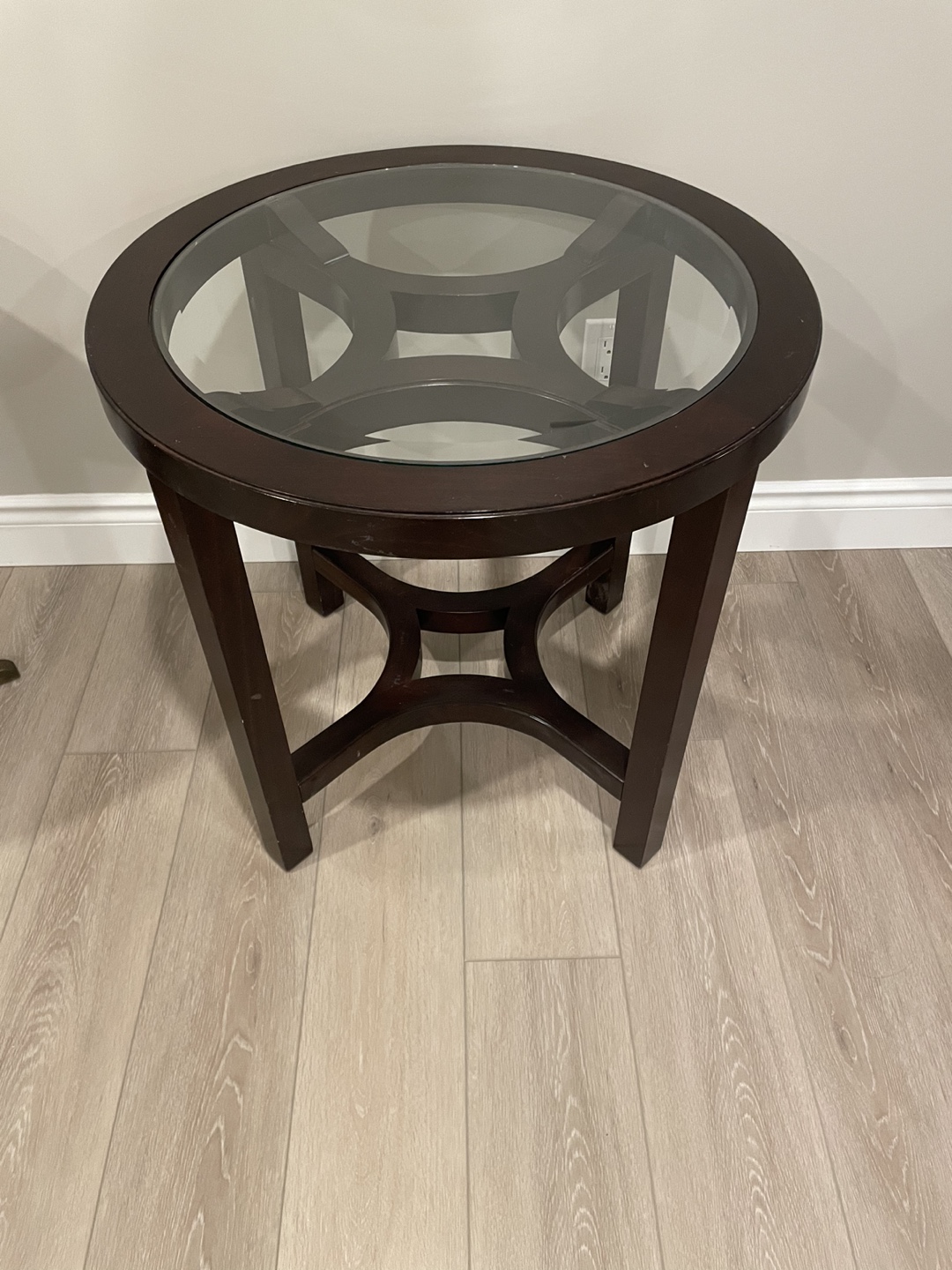 Glass Top Side Table