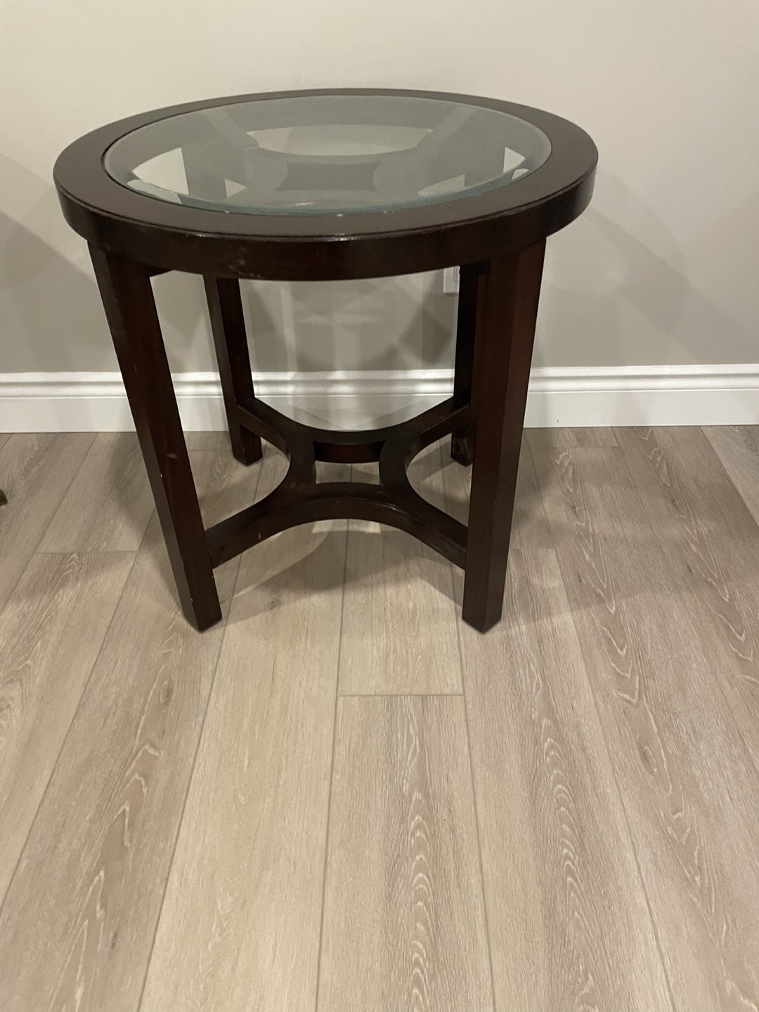 Glass Top Side Table - photo 2